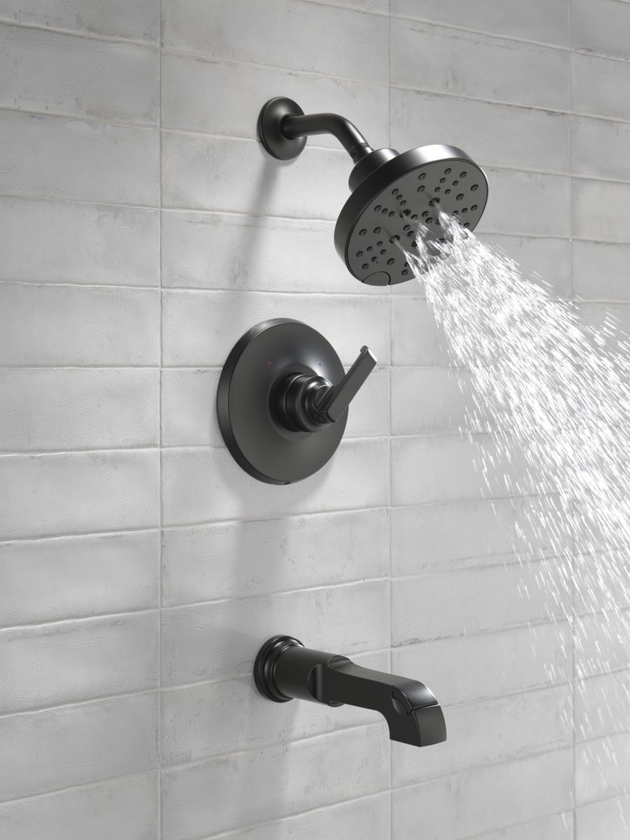 DELTA Tetra Monitor 14 Series Tub & Shower Trim — Matte Black