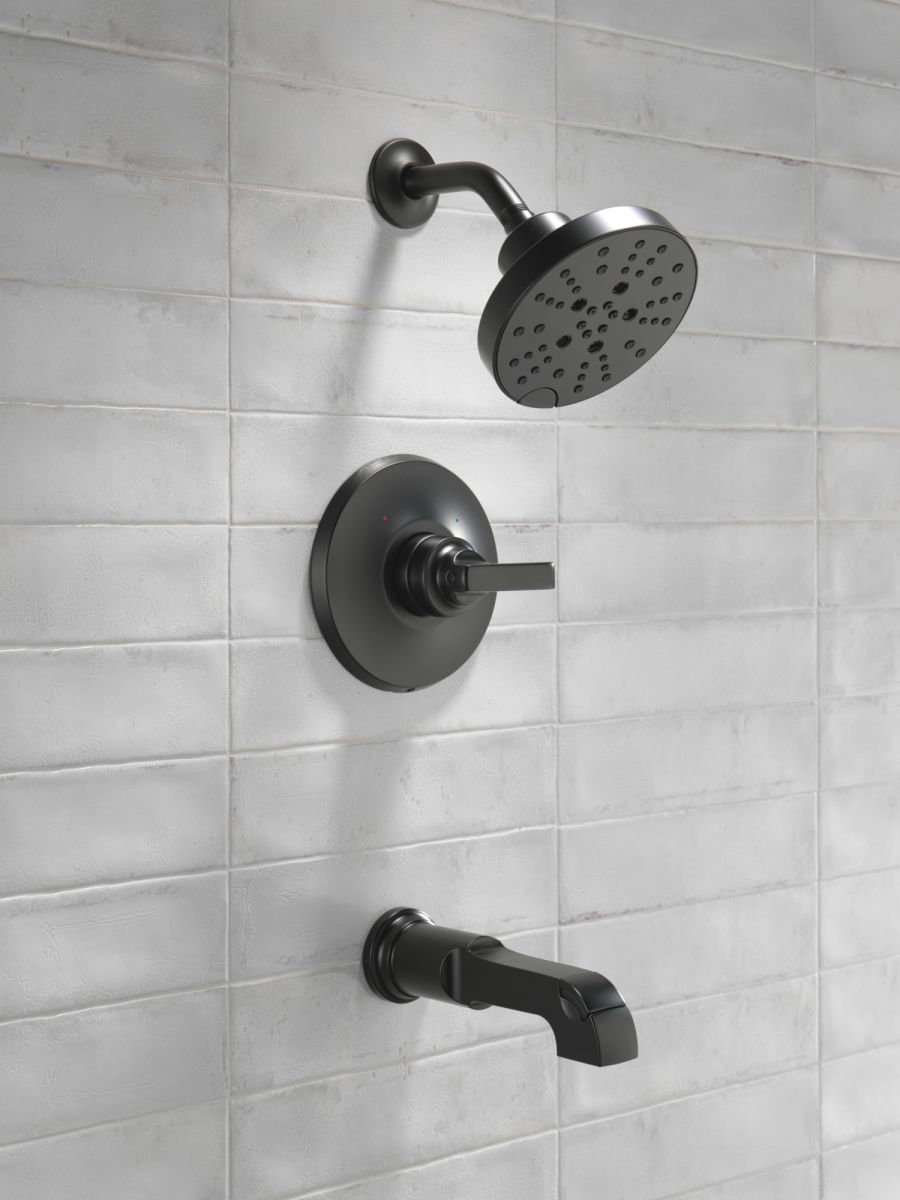 DELTA Tetra Monitor 14 Series Tub & Shower Trim — Matte Black
