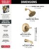 DELTA Tetra Monitor 14 Series Tub & Shower Trim — Lumicoat® Champagne Bronze