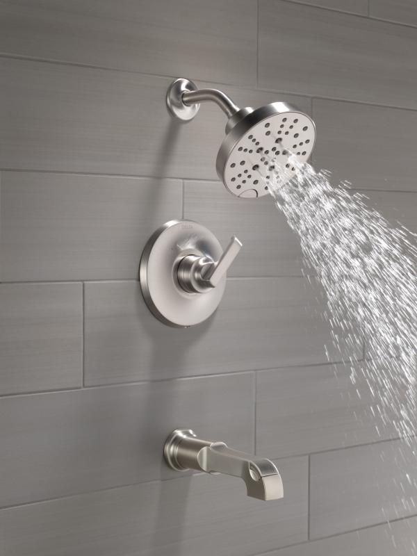 DELTA Tetra Monitor 14 Series Tub & Shower Trim — Lumicoat® Stainless