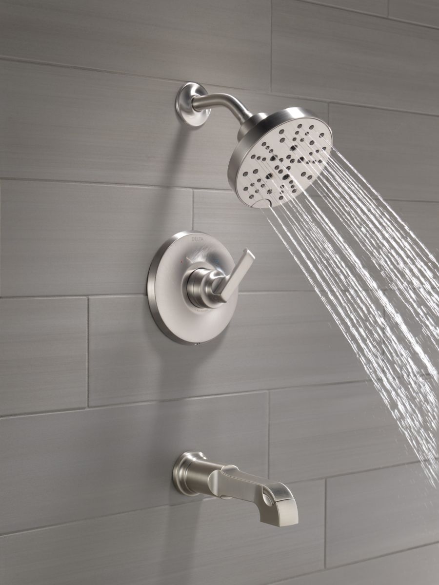 DELTA Tetra Monitor 14 Series Tub & Shower Trim — Lumicoat® Stainless