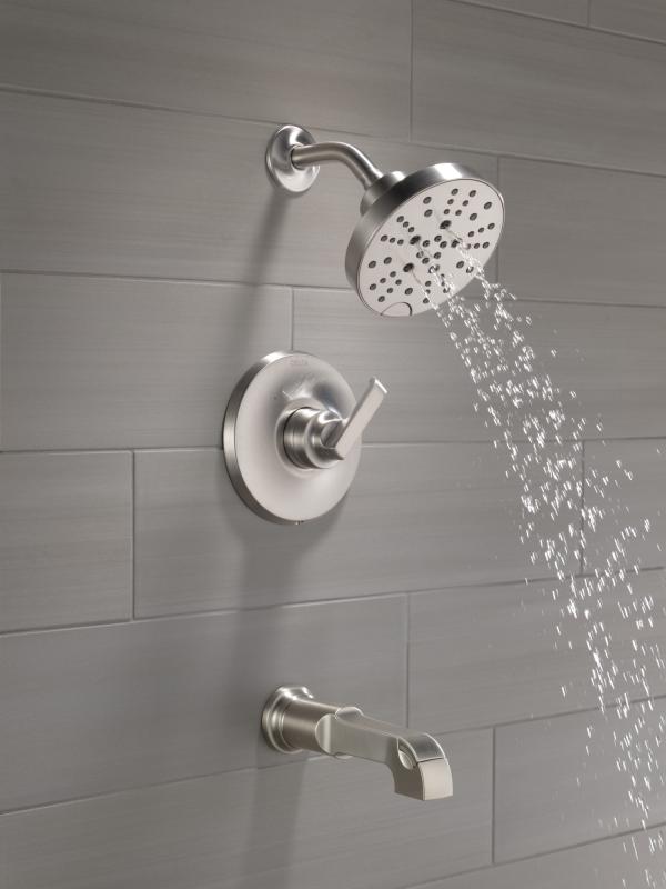 DELTA Tetra Monitor 14 Series Tub & Shower Trim — Lumicoat® Stainless
