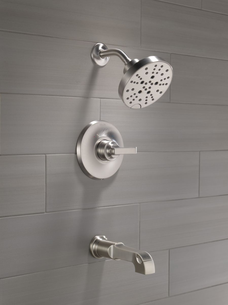 DELTA Tetra Monitor 14 Series Tub & Shower Trim — Lumicoat® Stainless