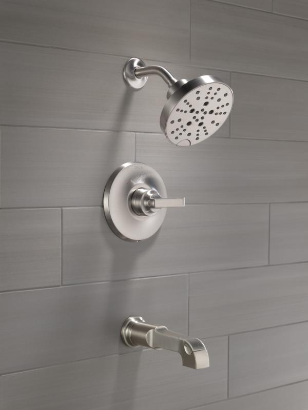 DELTA Tetra Monitor 14 Series Tub & Shower Trim — Lumicoat® Stainless