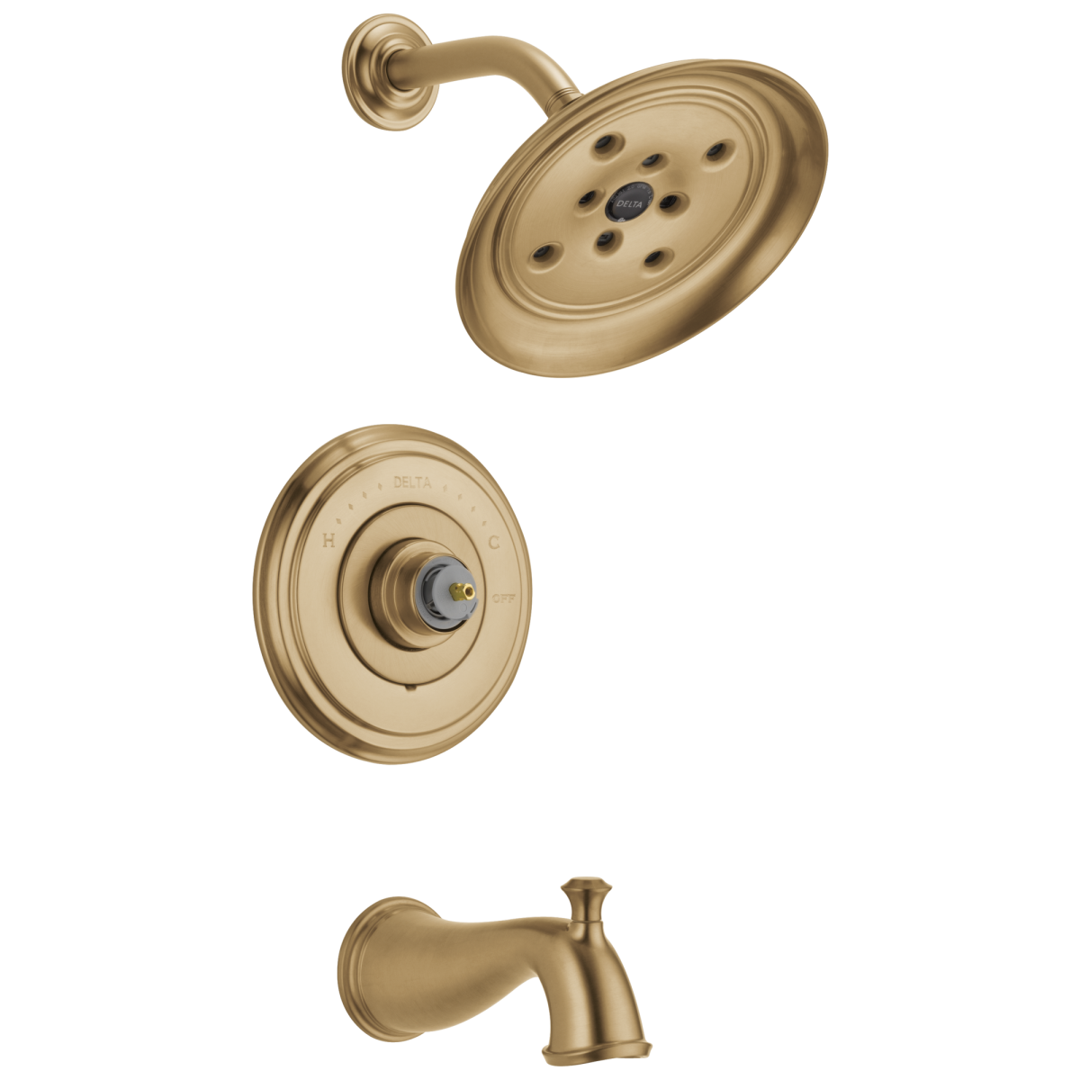 DELTA Cassidy Monitor 14 Series H2OKINETIC Tub & Shower Trim - Less Handle — Champagne Bronze