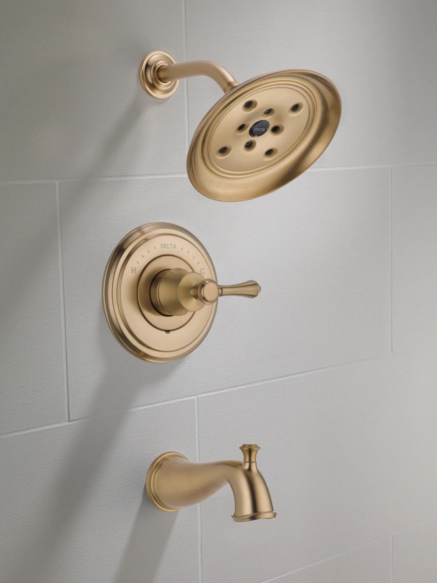 DELTA Cassidy Metal Lever Handle Kit - 13 / 14 Series & Floor Mount — Champagne Bronze