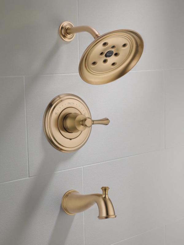 DELTA Cassidy Metal Lever Handle Kit - 13 / 14 Series & Floor Mount — Champagne Bronze