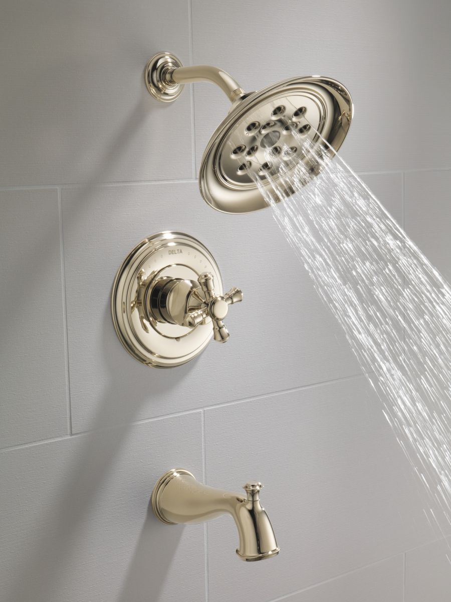 DELTA Cassidy Monitor 14 Series H2OKINETIC Tub & Shower Trim - Less Handle — Polished Nickel