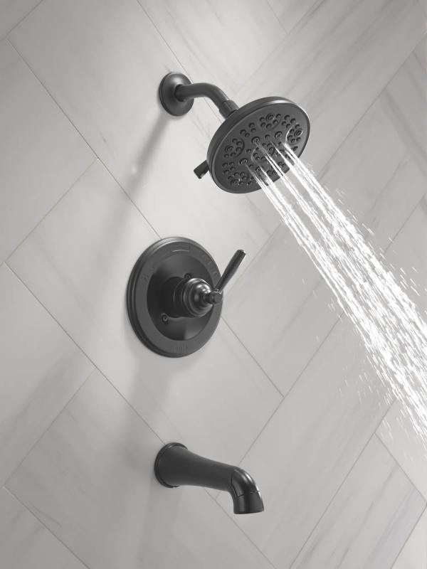 DELTA Roe Monitor 14 Series Tub and Shower — Matte Black