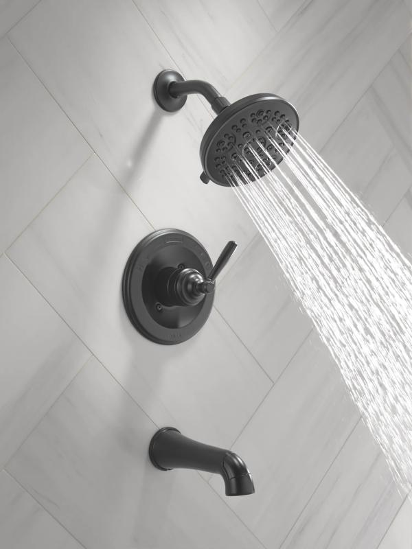 DELTA Roe Monitor 14 Series Tub and Shower — Matte Black