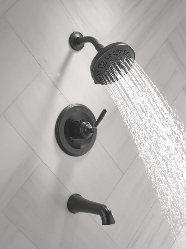 DELTA Roe Monitor 14 Series Tub and Shower — Matte Black
