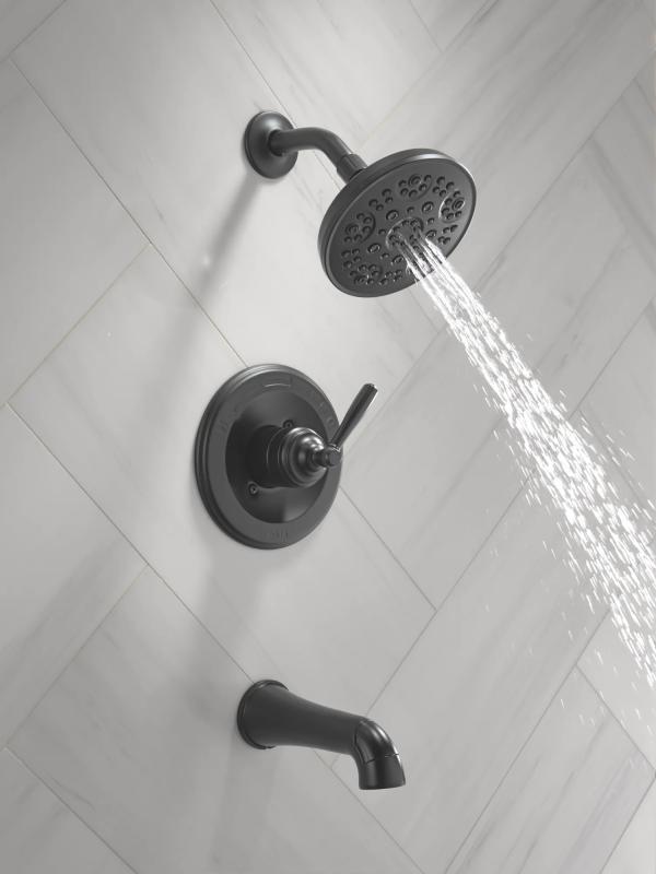 DELTA Roe Monitor 14 Series Tub and Shower — Matte Black