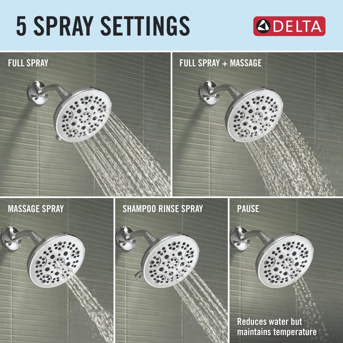 DELTA Roe Monitor 14 Series Tub and Shower — Chrome