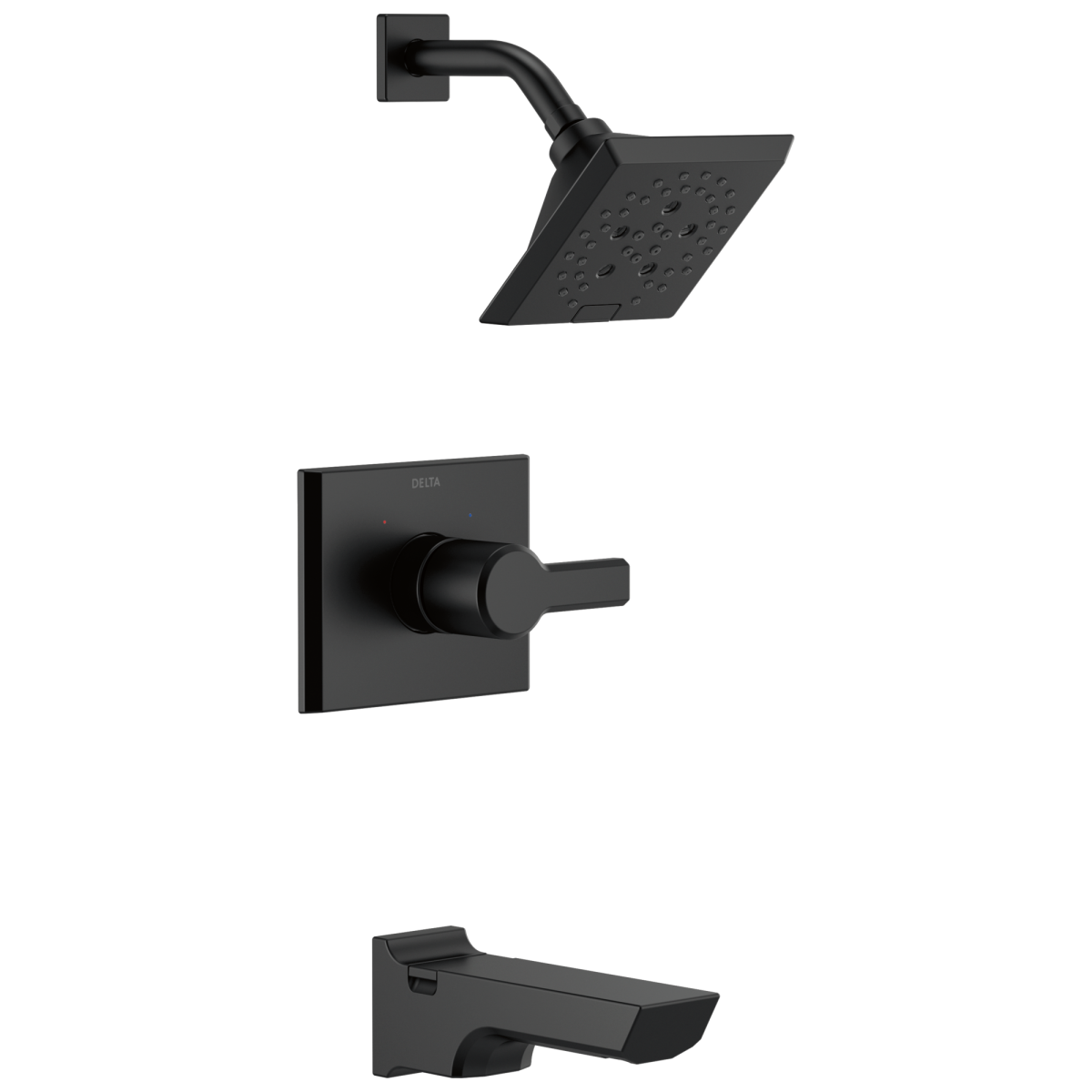 DELTA Pivotal Monitor 14 Series H2OKINETIC Tub and Shower Trim — Matte Black