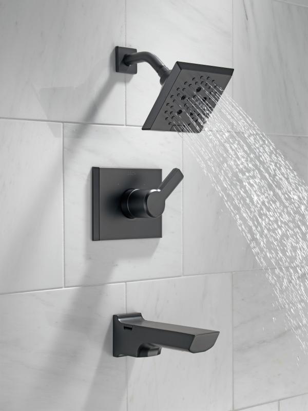 DELTA Pivotal Monitor 14 Series H2OKINETIC Tub and Shower Trim — Matte Black