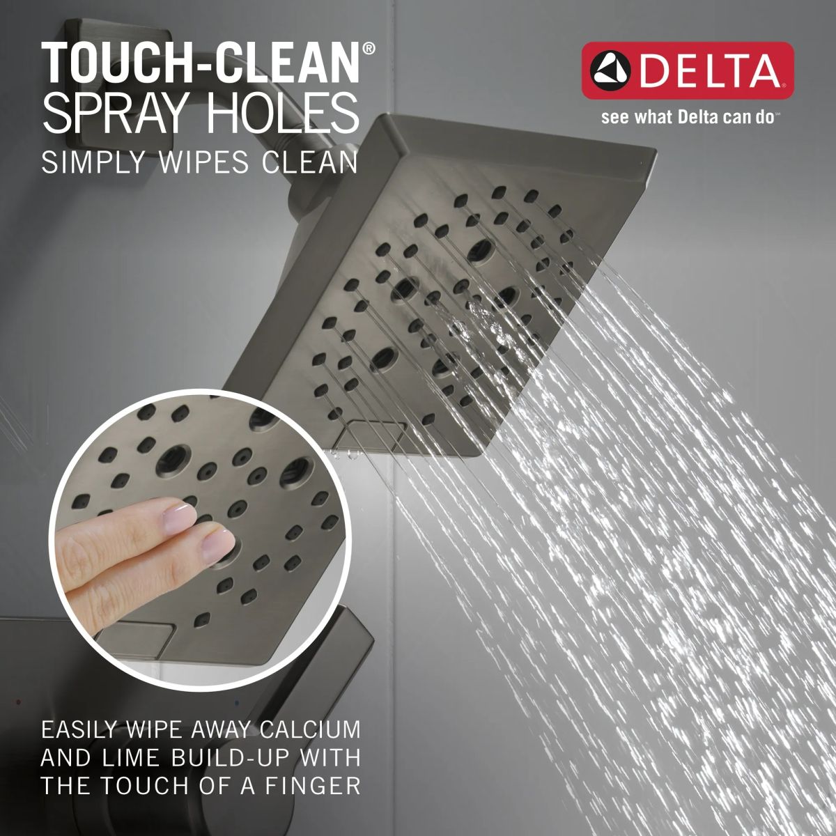 DELTA Pivotal Monitor 14 Series H2OKINETIC Tub and Shower Trim — Lumicoat® Black Stainless