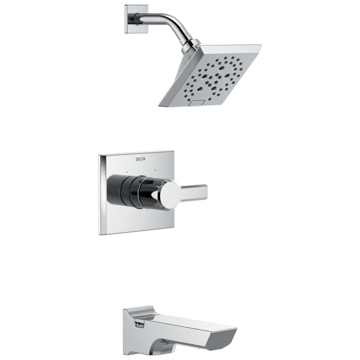 DELTA Pivotal Monitor 14 Series H2OKINETIC Tub and Shower Trim — Lumicoat® Chrome