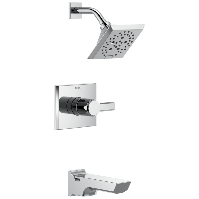 DELTA Pivotal Monitor 14 Series H2OKINETIC Tub and Shower Trim — Lumicoat® Chrome