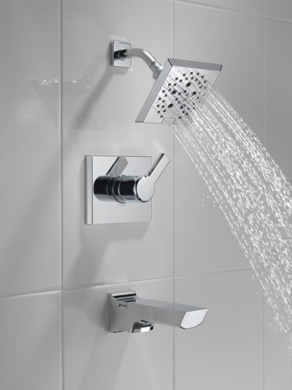 DELTA Pivotal Monitor 14 Series H2OKINETIC Tub and Shower Trim — Lumicoat® Chrome