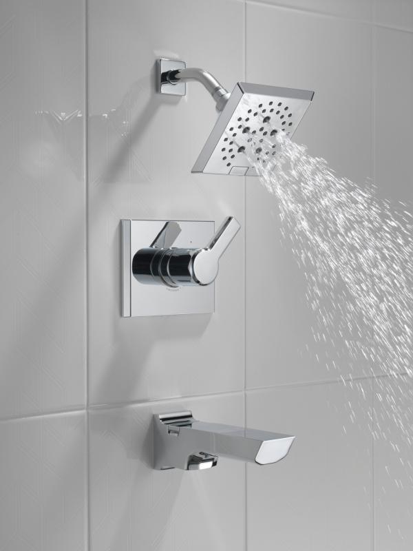 DELTA Pivotal Monitor 14 Series H2OKINETIC Tub and Shower Trim — Lumicoat® Chrome