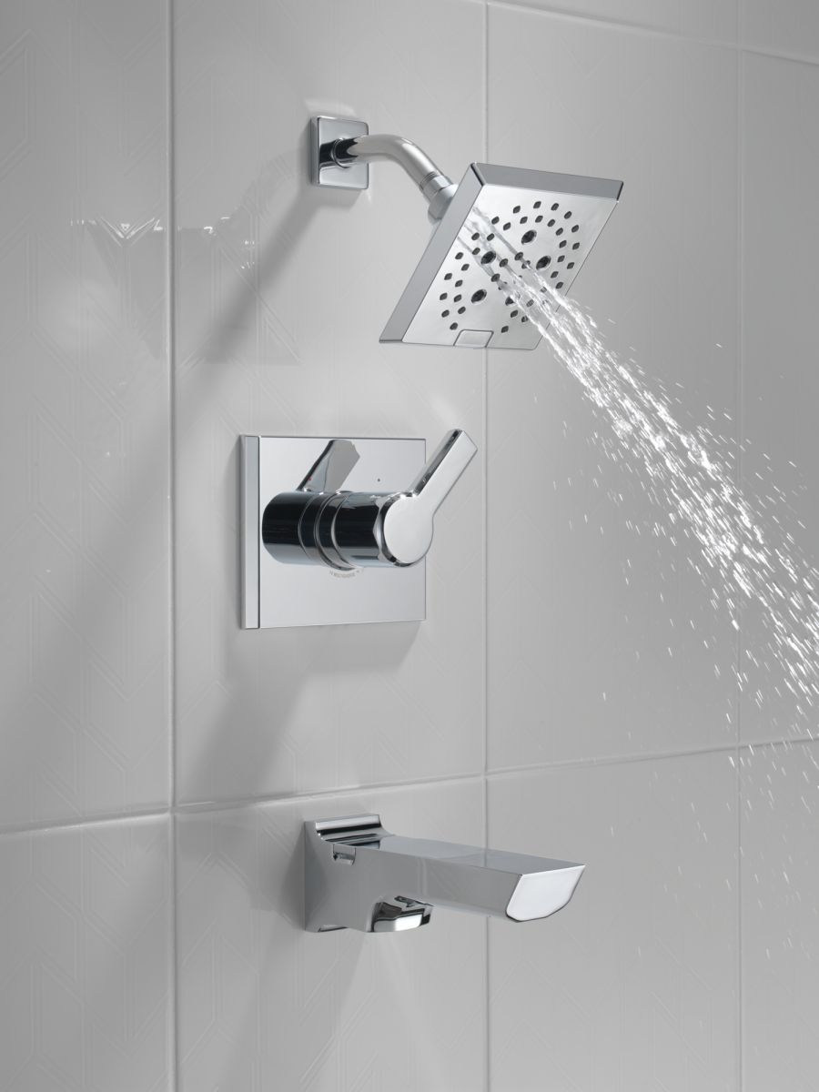 DELTA Pivotal Monitor 14 Series H2OKINETIC Tub and Shower Trim — Lumicoat® Chrome