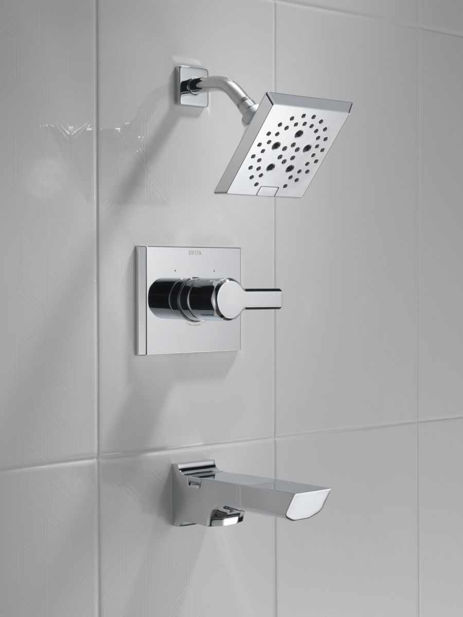 DELTA Pivotal Monitor 14 Series H2OKINETIC Tub and Shower Trim — Lumicoat® Chrome