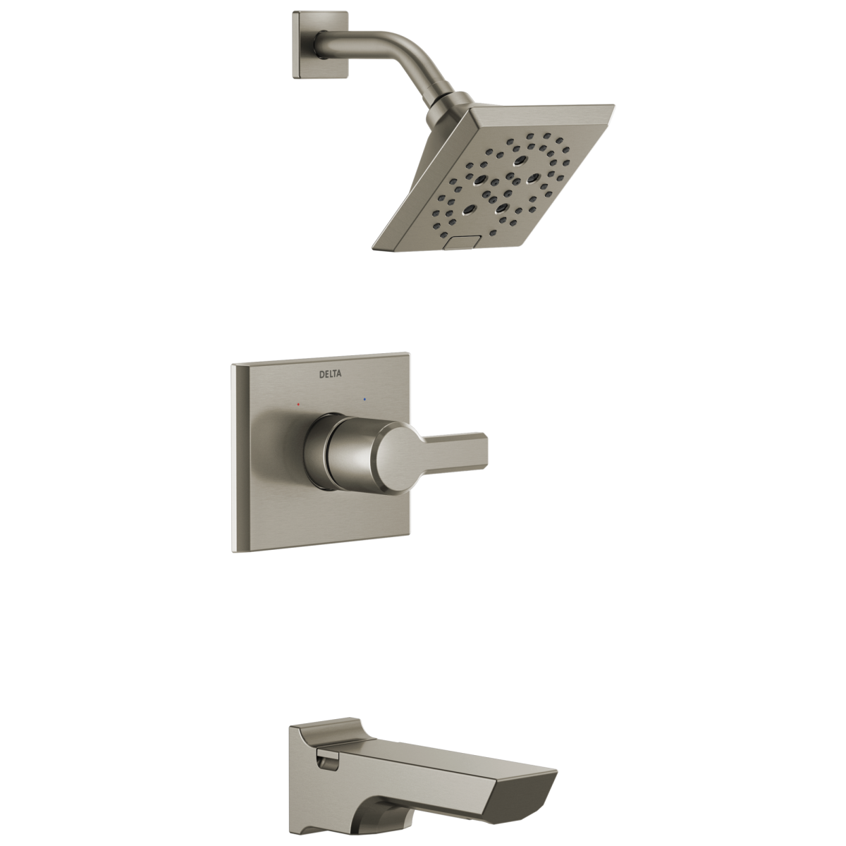 DELTA Pivotal Monitor 14 Series H2OKINETIC Tub and Shower Trim — Lumicoat® Stainless