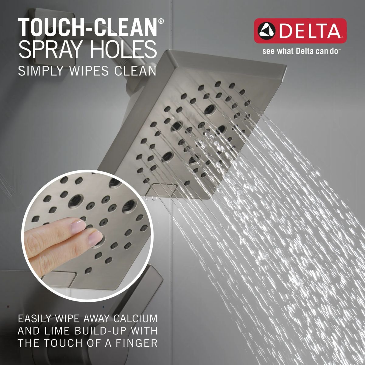 DELTA Pivotal Monitor 14 Series H2OKINETIC Tub and Shower Trim — Lumicoat® Stainless