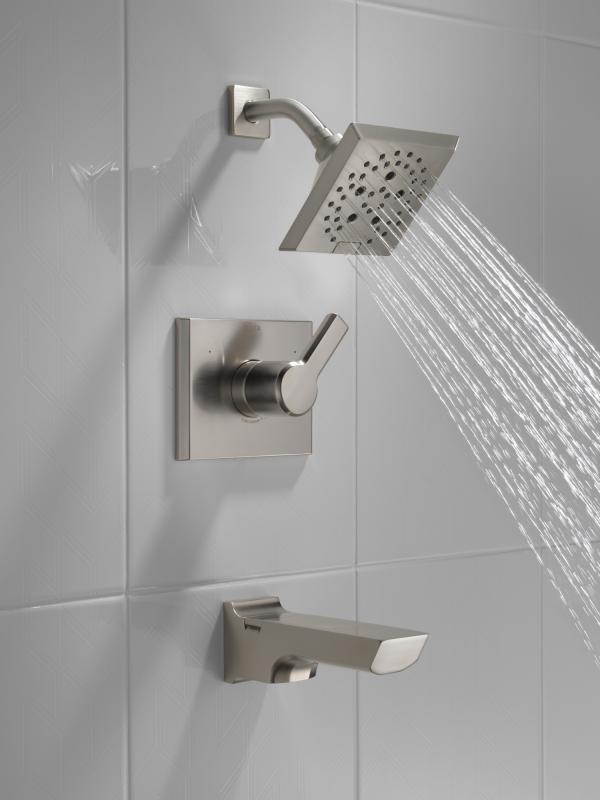 DELTA Pivotal Monitor 14 Series H2OKINETIC Tub and Shower Trim — Lumicoat® Stainless