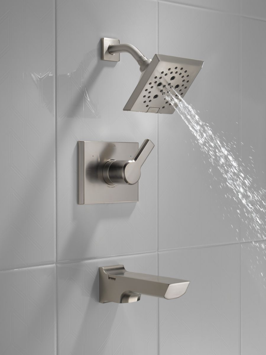 DELTA Pivotal Monitor 14 Series H2OKINETIC Tub and Shower Trim — Lumicoat® Stainless