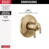 DELTA Kayra Monitor 17 Series Valve Trim Only — Champagne Bronze