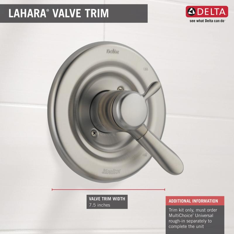 DELTA Lahara Monitor 17 Series Valve Only Trim — Stainless