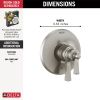 DELTA Dorval Monitor 17 Series Valve Trim Only — Stainless