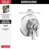 DELTA Dorval Monitor 17 Series Valve Trim Only — Chrome