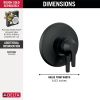 DELTA Galeon 17 Series Valve Only Trim — Matte Black