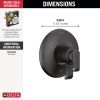 DELTA Tetra 17 Series Valve Only Trim — Matte Black