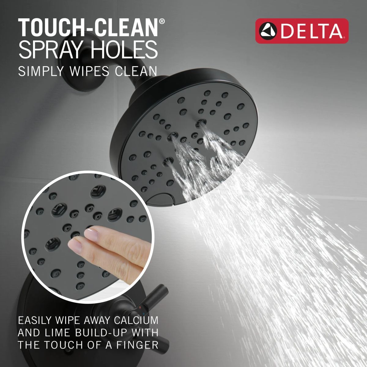 DELTA Saylor Monitor 17 Series Shower Trim — Matte Black