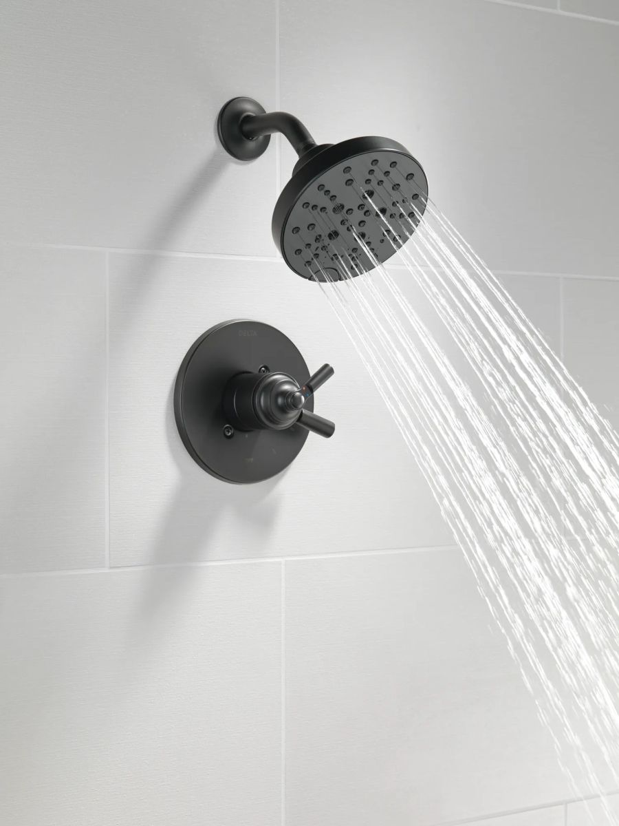 DELTA Saylor Monitor 17 Series Shower Trim — Matte Black