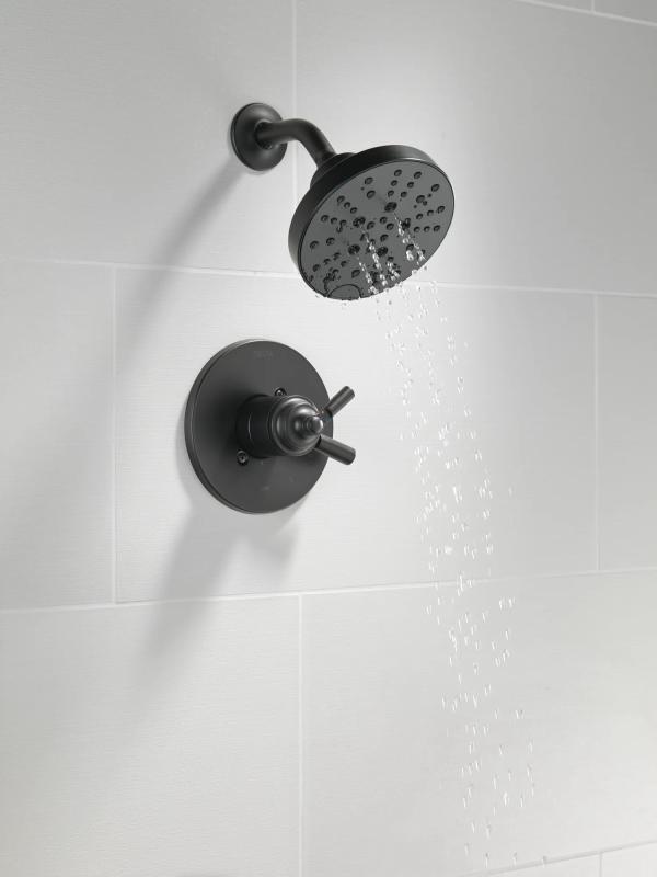 DELTA Saylor Monitor 17 Series Shower Trim — Matte Black