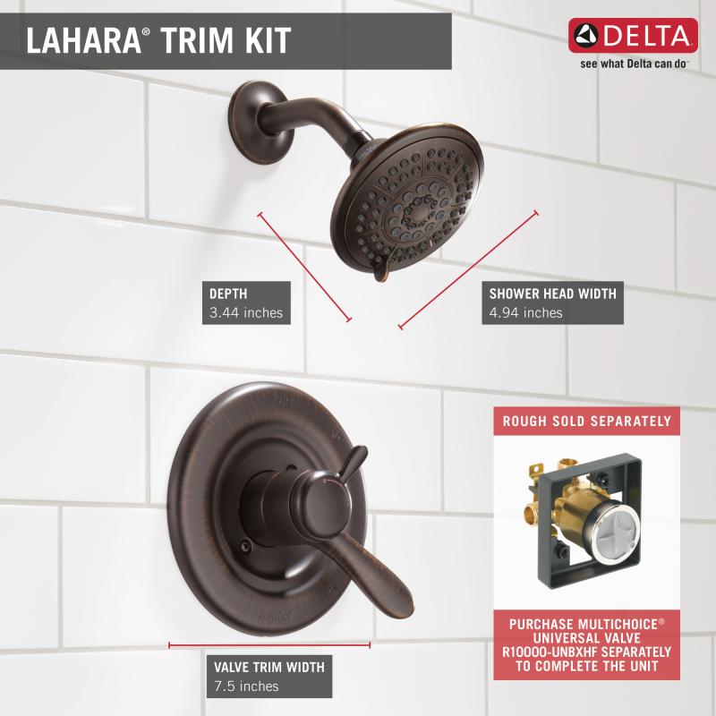 DELTA Lahara Monitor 17 Series Shower Trim — Chrome