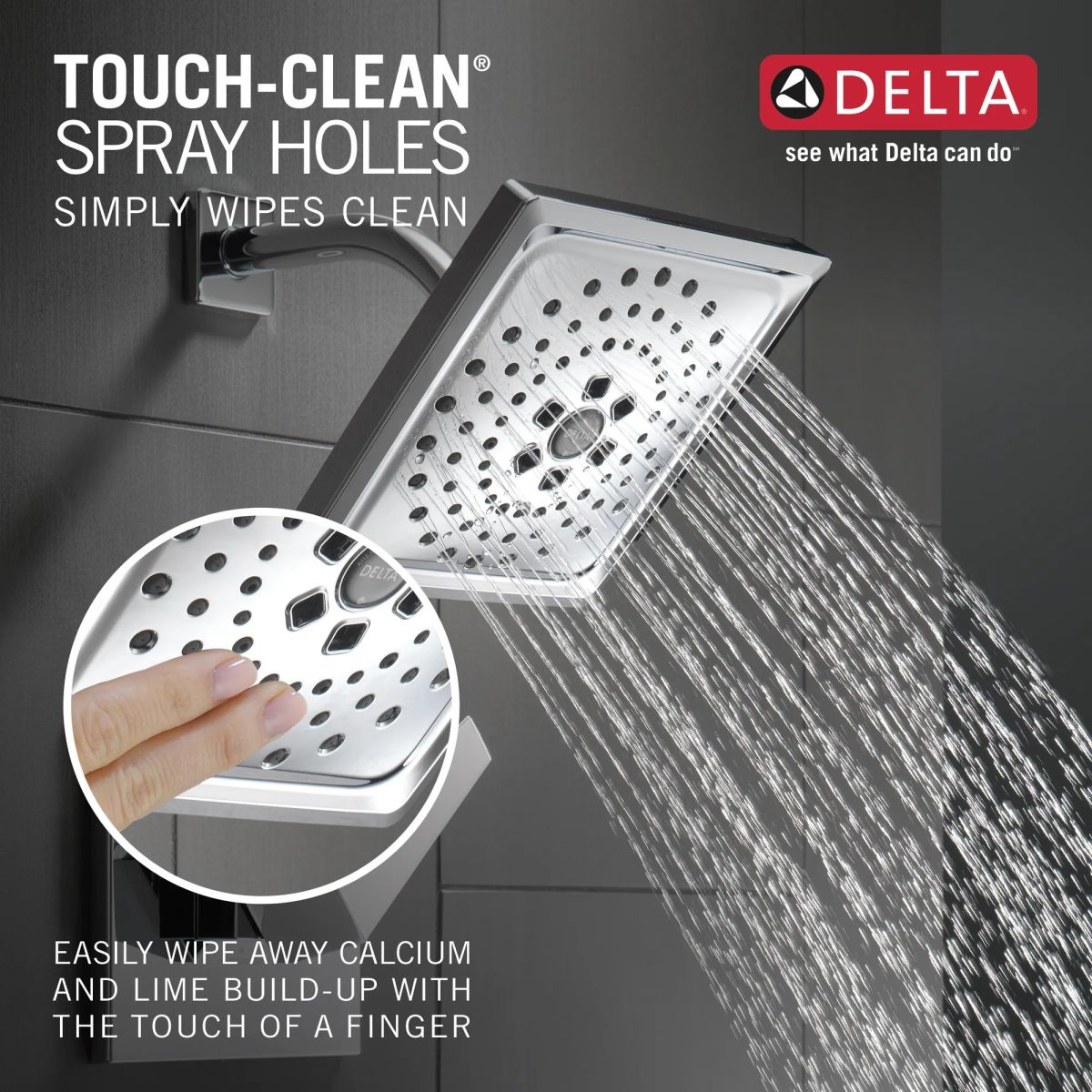 DELTA Trillian 17 Series H2Okinetic Shower Only Trim — Lumicoat® Chrome