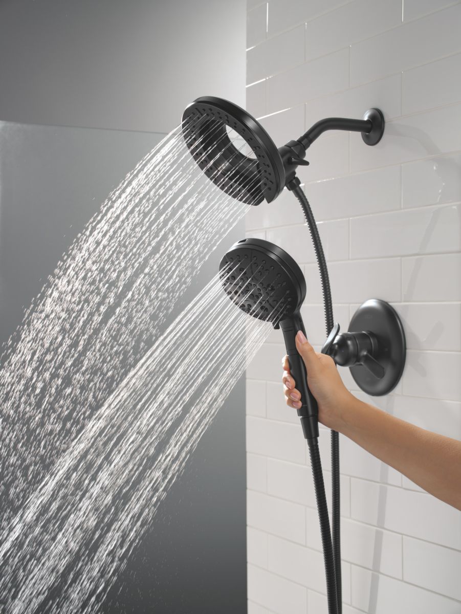 DELTA Bonacci 17 Series Shower Trim with In2ition Shower Head — Matte Black