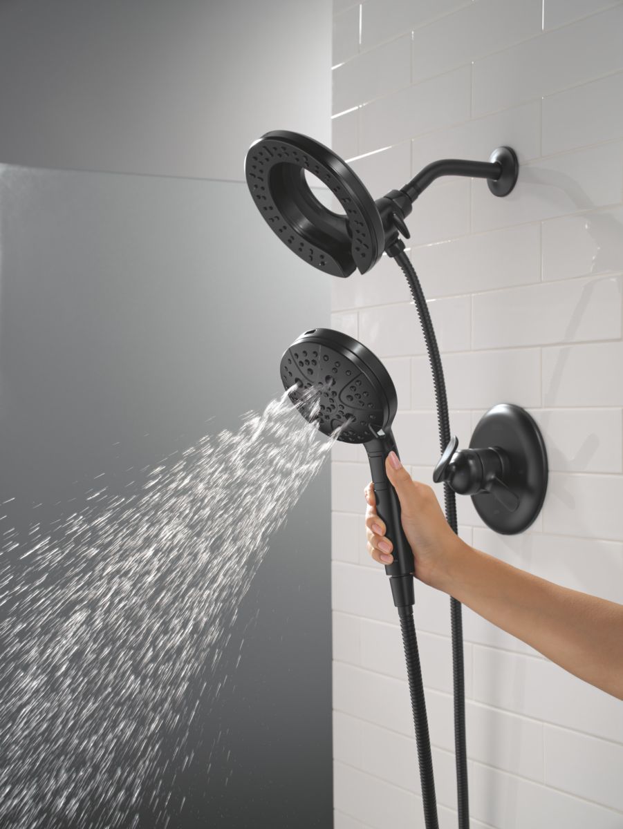 DELTA Bonacci 17 Series Shower Trim with In2ition Shower Head — Matte Black