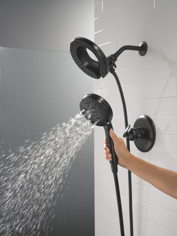 DELTA Bonacci 17 Series Shower Trim with In2ition Shower Head — Matte Black