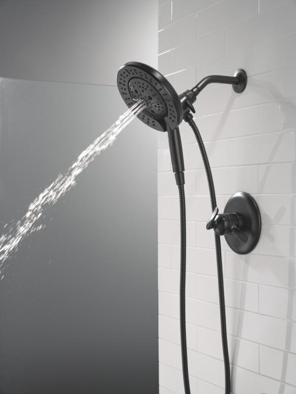 DELTA Bonacci 17 Series Shower Trim with In2ition Shower Head — Matte Black