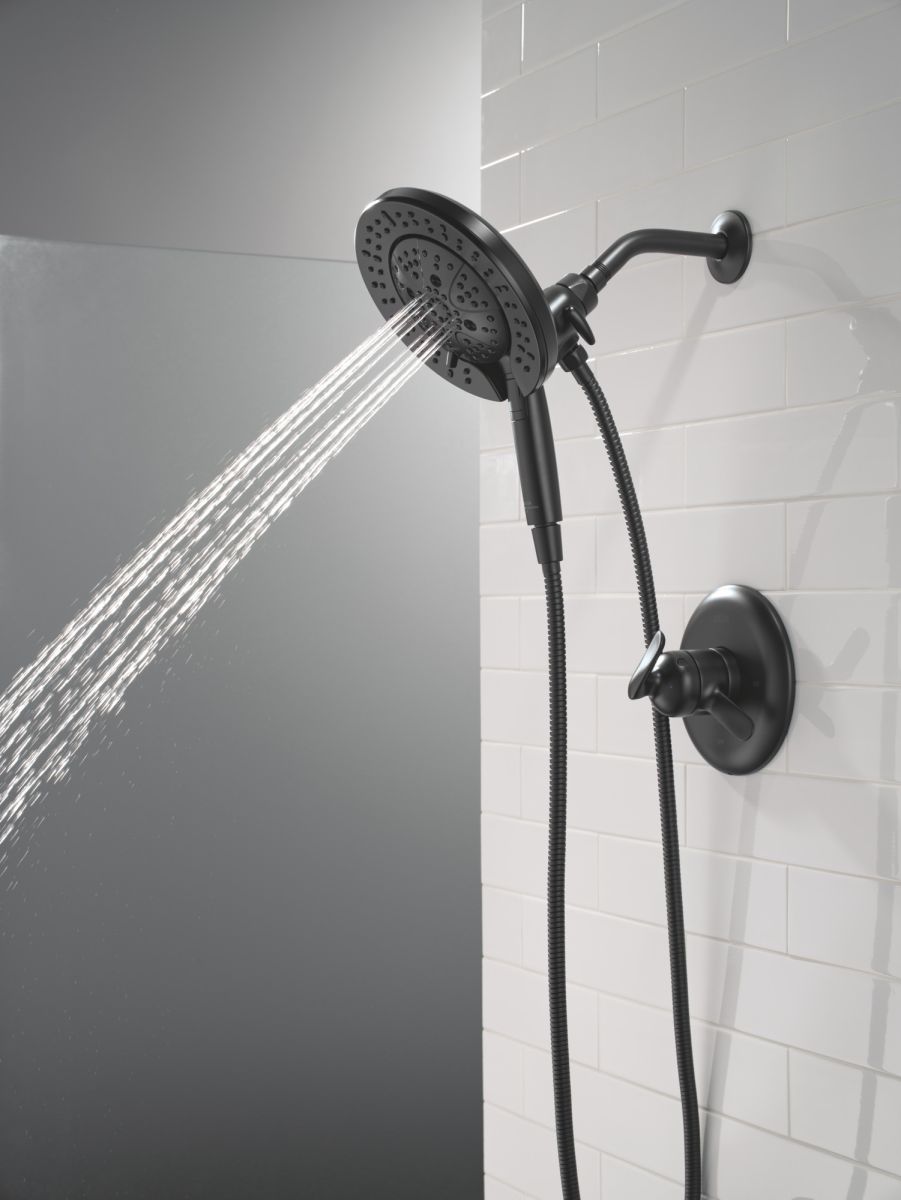 DELTA Bonacci 17 Series Shower Trim with In2ition Shower Head — Matte Black