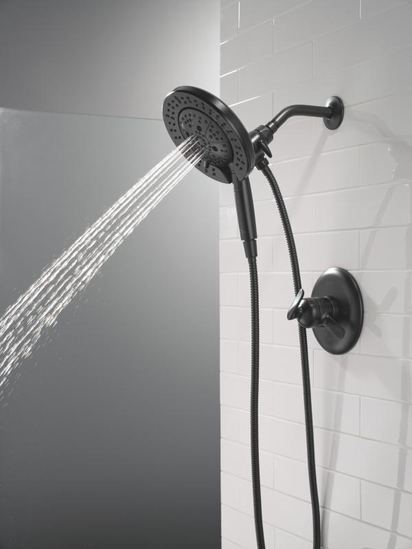 DELTA Bonacci 17 Series Shower Trim with In2ition Shower Head — Matte Black