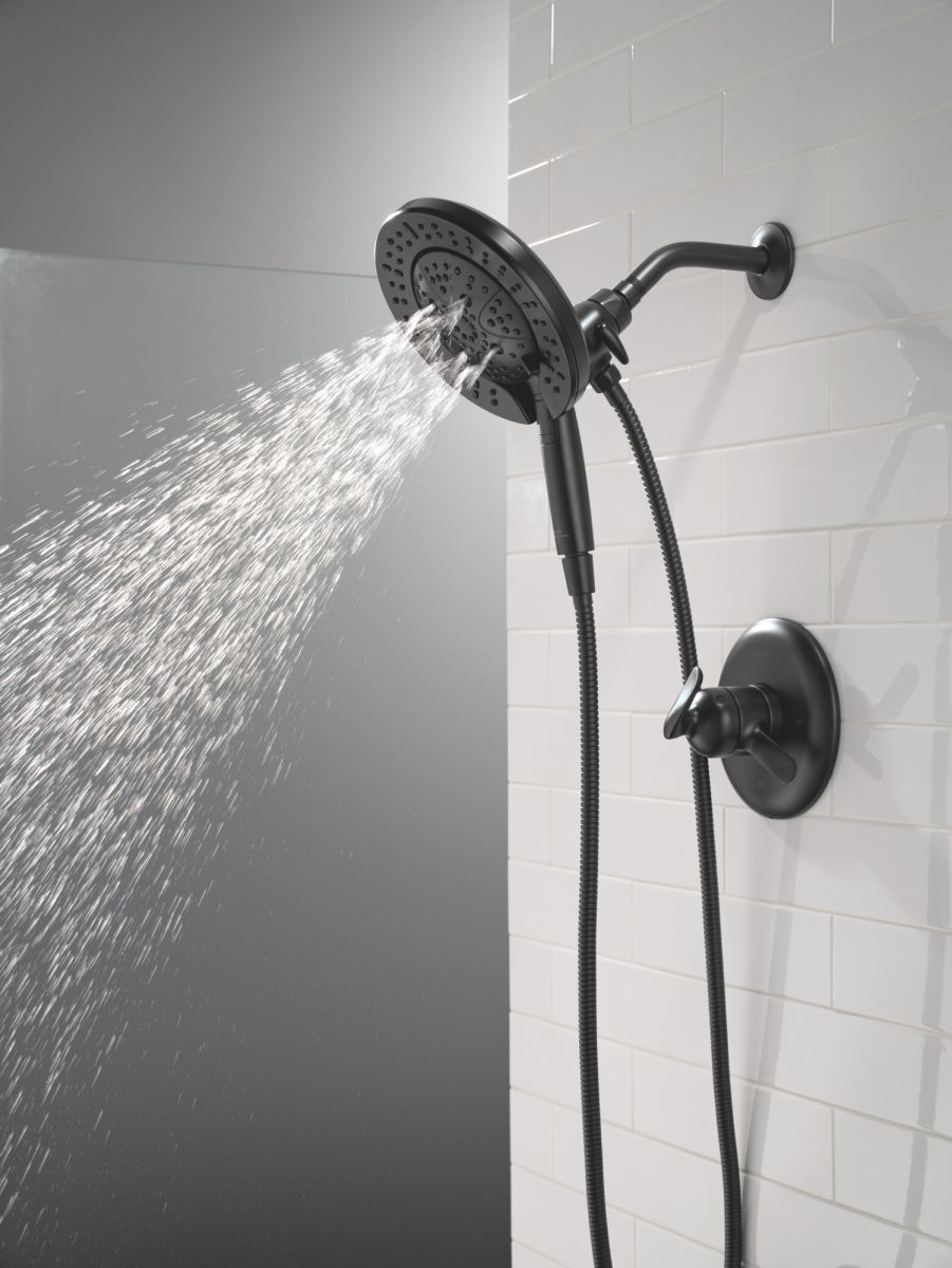 DELTA Bonacci 17 Series Shower Trim with In2ition Shower Head — Matte Black