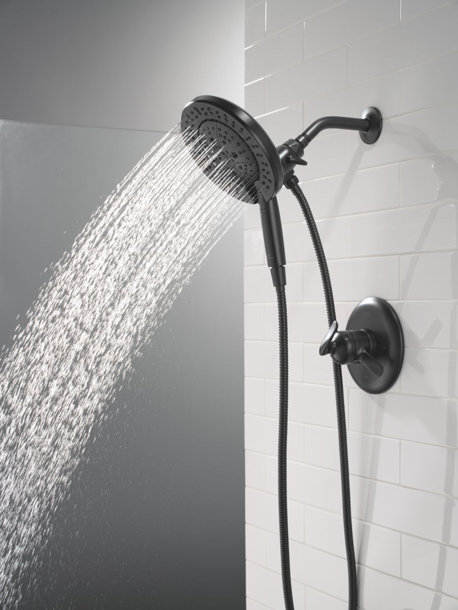 DELTA Bonacci 17 Series Shower Trim with In2ition Shower Head — Matte Black
