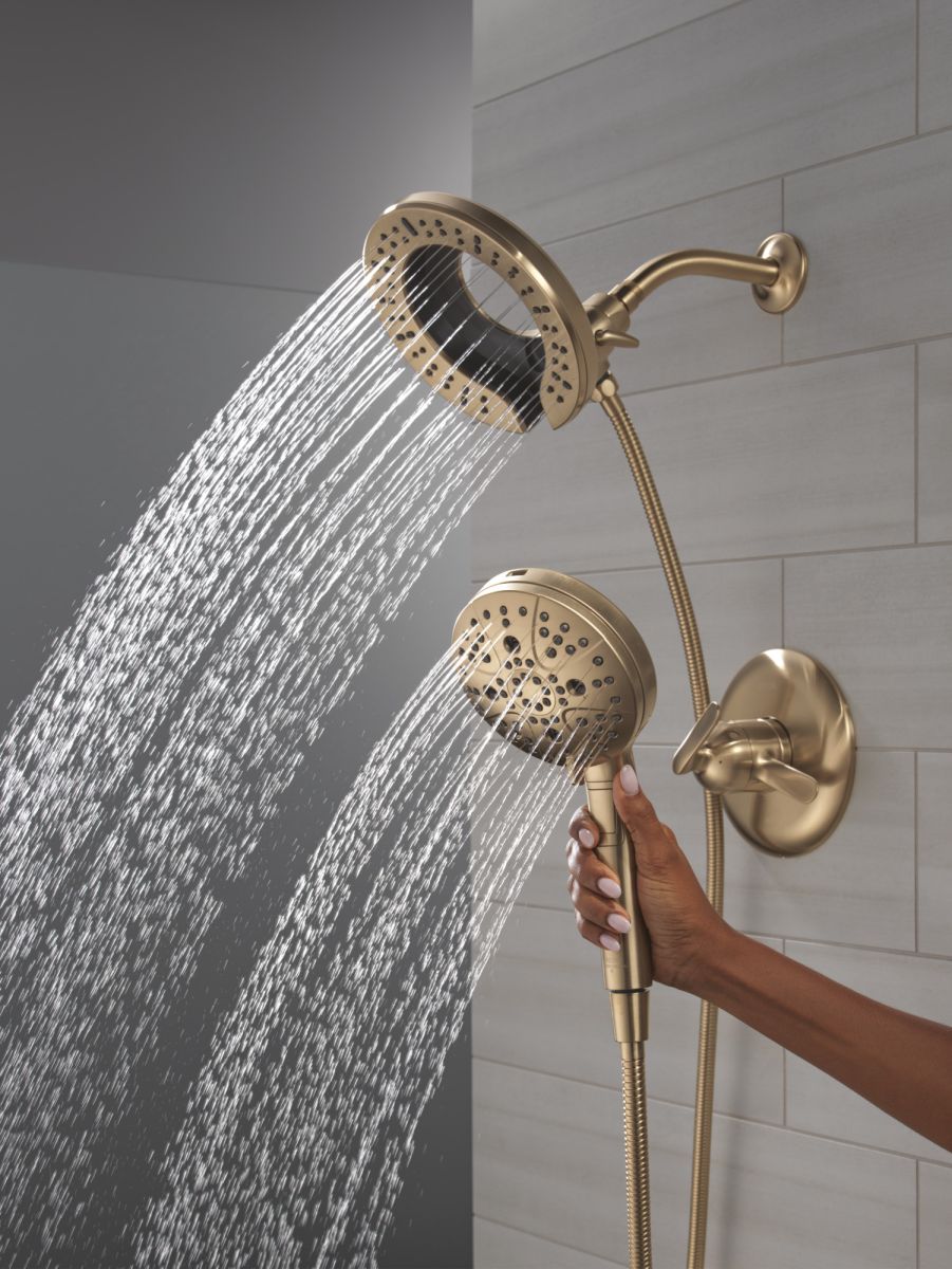DELTA Bonacci 17 Series Shower Trim with In2ition Shower Head — Lumicoat® Champagne Bronze